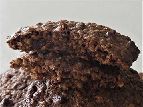 Cookies double chocolat aux flocons d’avoine
