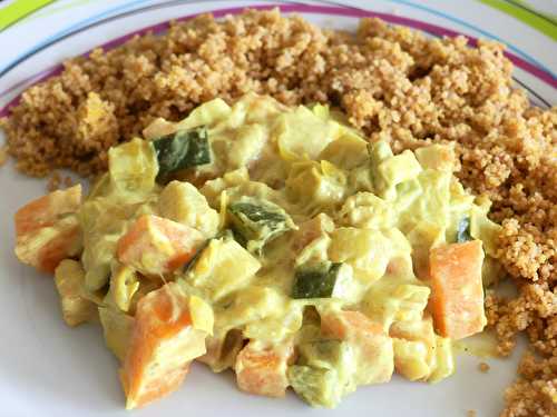 Curry de légumes au lait de coco (version simple)