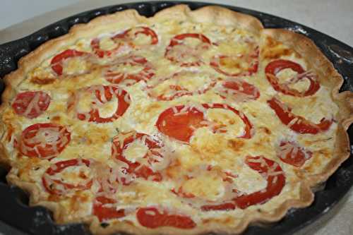 Quiche au thon, tomate et mozzarella