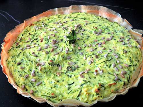 Tarte à la courgette et aux pignons