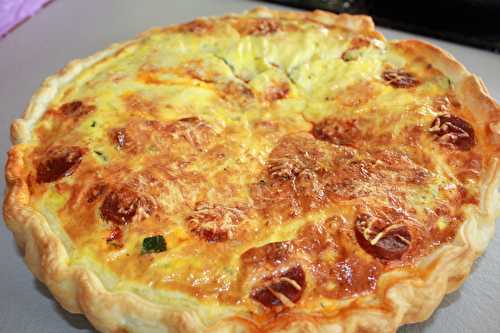 Tarte aux légumes et chorizo