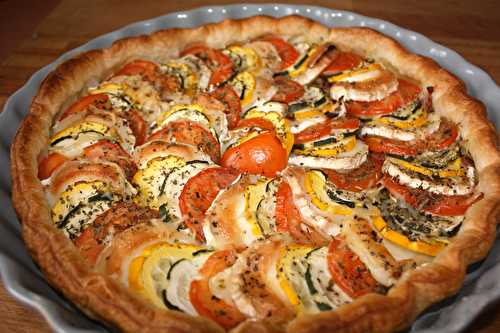 Tarte courgettes, tomates et chèvre