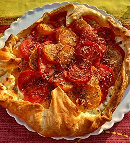 Tarte rustique tomates, feta