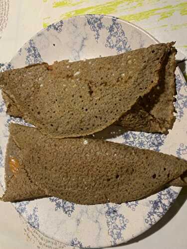 Galette de Sarazin sauce ricotta aux herbes et truites fumée