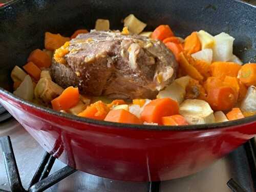 ROTI DE PORC AUX LEGUMES ANCIENS