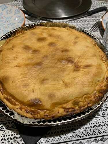 Pâté pomme de terre, saumon , poireaux