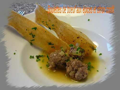 Boulettes de boeuf aux épices et citron confit