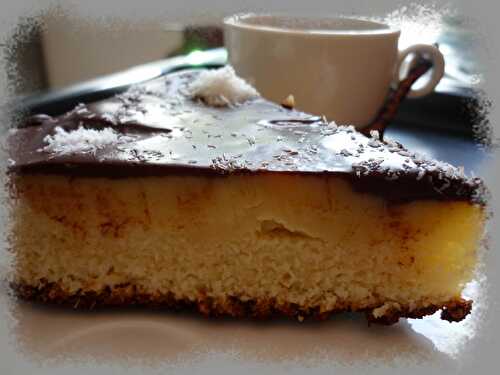 Gateau flan coco-cacao