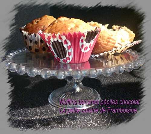 Muffins bananes et pepites chocolat extra moelleux