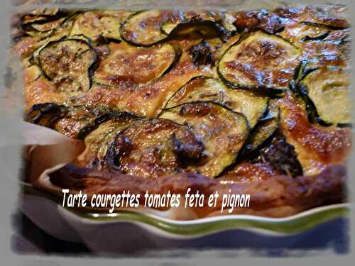 Tarte courgettes, tomates, féta et pignon, un délice bien de saison !