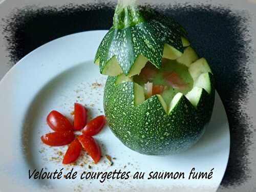 Velouté de courgettes au saumon fumé