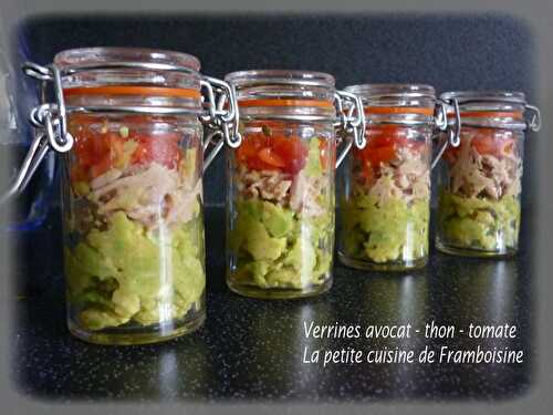 Verrine avocat-thon citronné-tomates