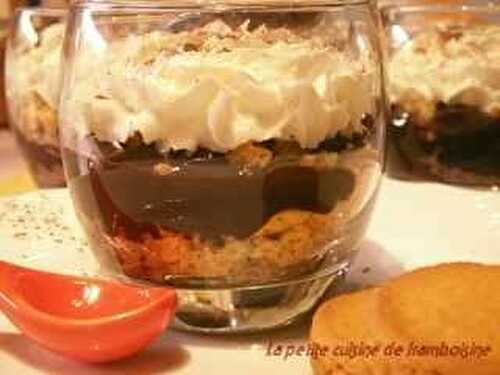 Verrine choco-banane au palet breton