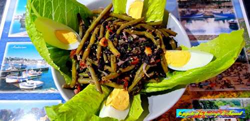 Salade de haricots verts et riz noir