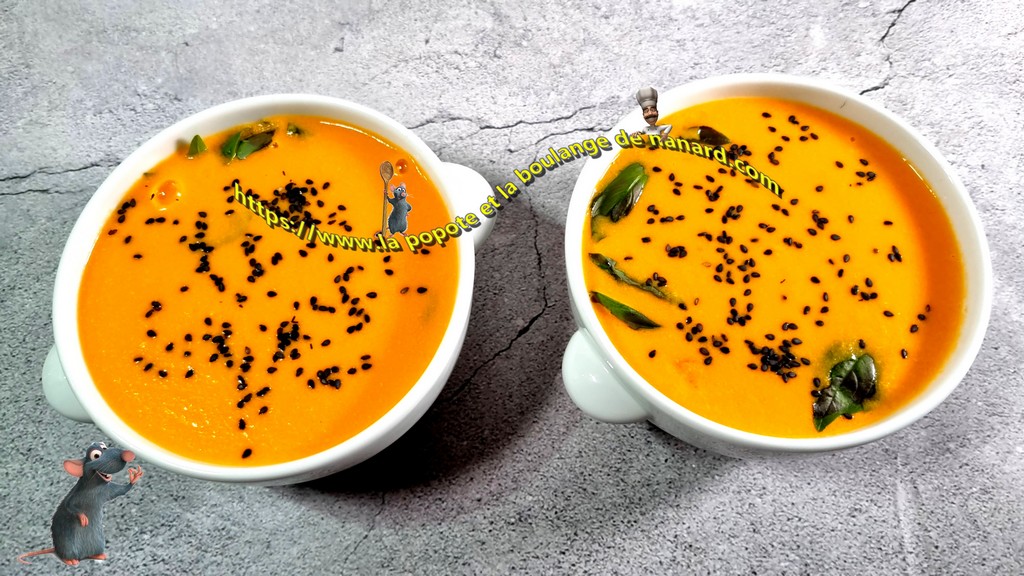 Velouté de tomates au lait de coco