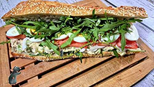 Sandwich au thon et avocat