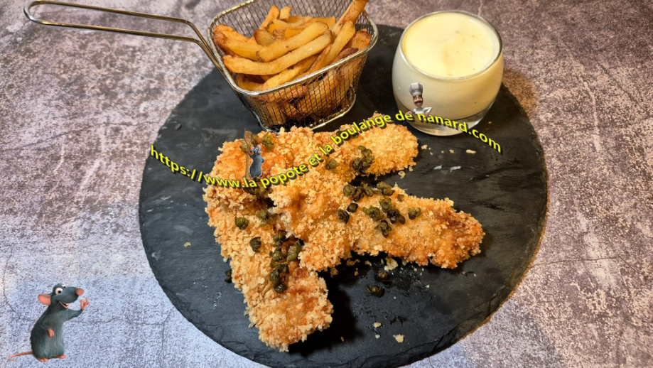 Fish and chips d'aile de raie et son émulsion de sauce tartare