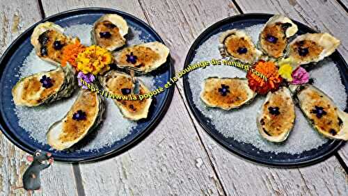 Huîtres gratinées à la crème de comté