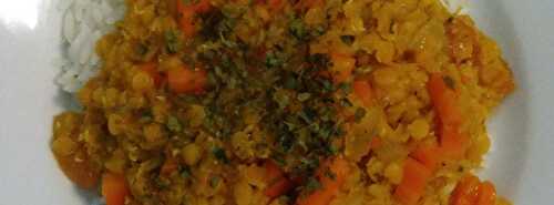 Curry de lentilles aux carottes