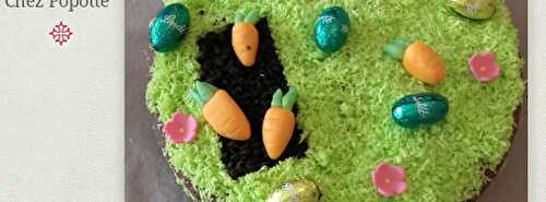 Gâteau au chocolat façon jardinet de Pâques