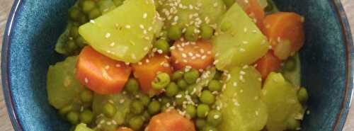 Jardinière de légumes au lait de coco et curry