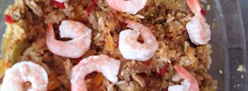 Wok de bœuf, crevettes aux poivrons et au riz thaï : La Table des Popoteurs édition#4