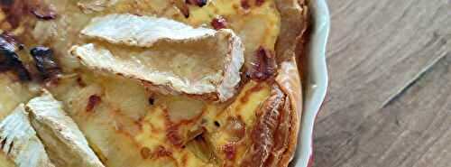 Tarte lardons, poireaux & camembert