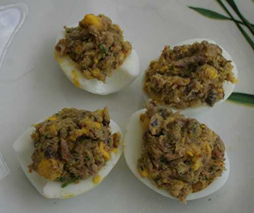 Oeufs farcis aux sardines - amafacon