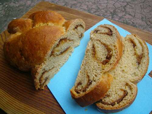 Brioche tressée à la pâte de speculoos