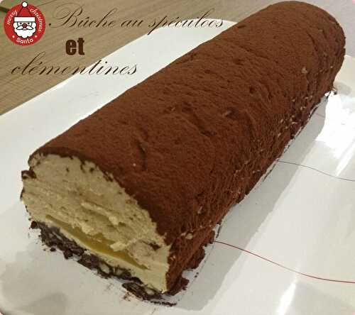 Bûche au spéculoos et clémentines