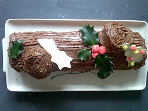 Bûche chocolat et banane bonbon