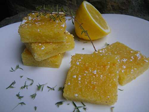 Carrés fondants au citron et au thym