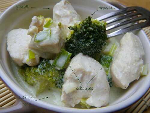 Colombo de poulet au lait de coco et brocolis - La ronde des délices