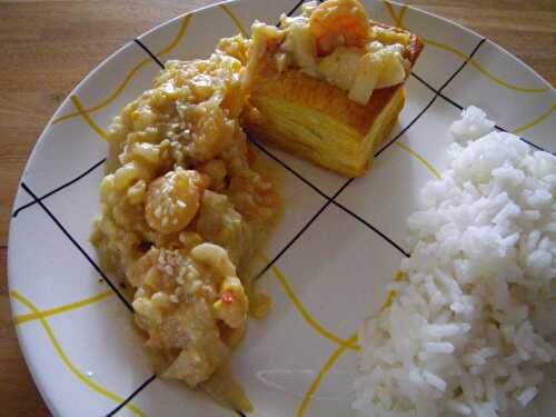 Crevettes sautées au chou chinois et à la vanille