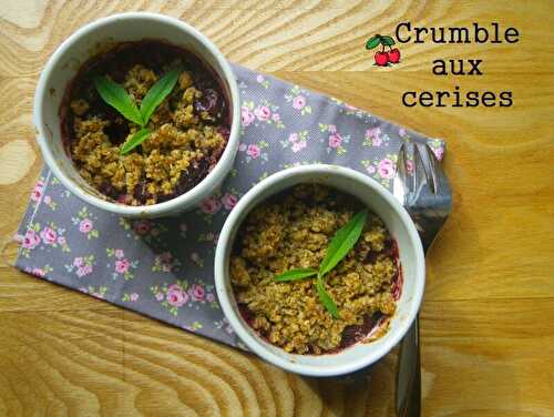 Crumble d'avoine aux cerises et verveine citron