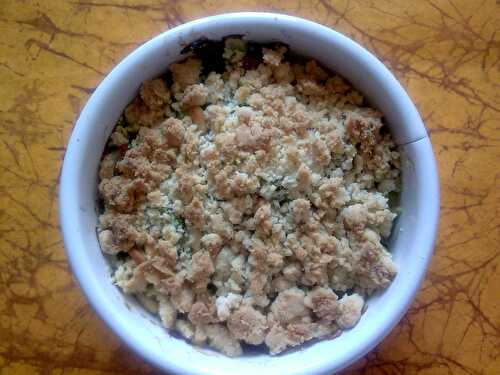 Crumble de courgette jambon et chèvre