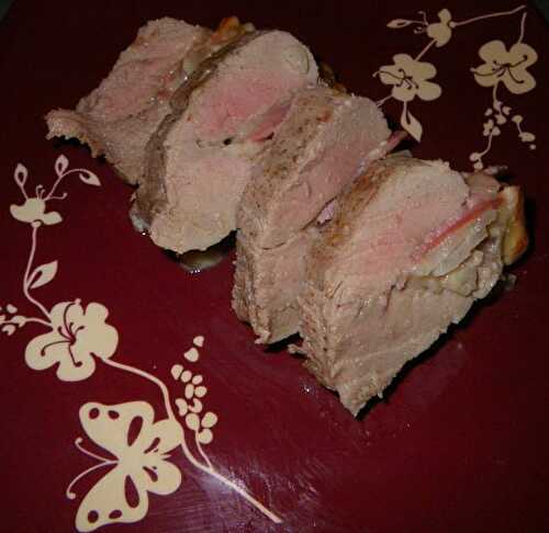 Filet mignon de porc à la raclette et au romarin