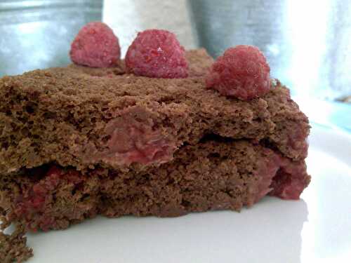 Gâteau léger chocolat framboises