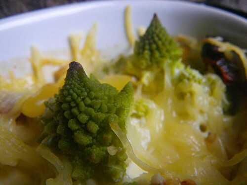 Gratin léger de chou romanesco au parmesan