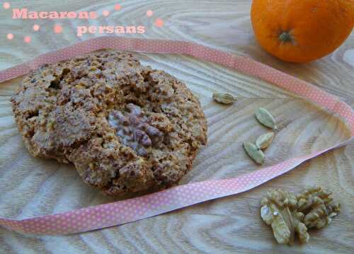 Macarons persans aux noix, orange et cardamome