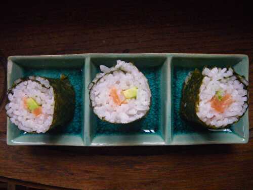 Makis avocat saumon au vinaigre de framboises