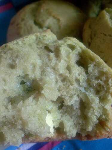 Muffins au thé matcha, lait de coco et pépites de chocolat blanc