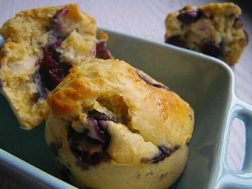 Muffins aux myrtilles et flocons d'avoine