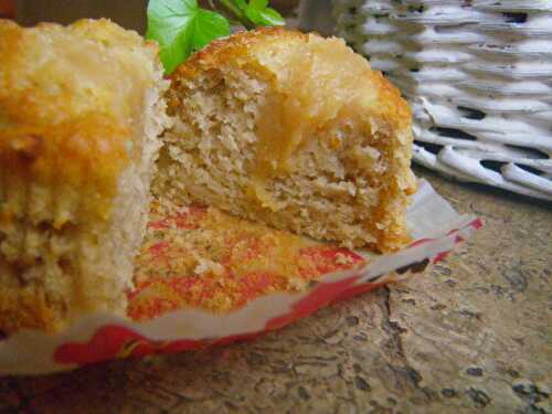 Muffins aux pommes et coeur fondant à la compote