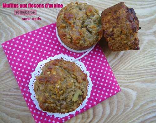 Muffins sans oeufs, à la rhubarbe, confiture de groseilles/melon et lait ribot - La ronde des délices