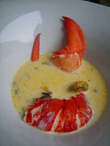 Nage de homard au safran