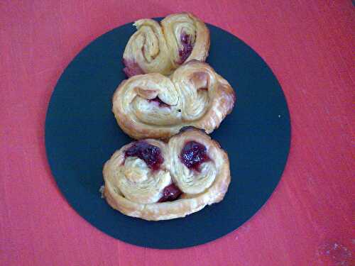 Palmiers à la confiture de cerises