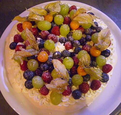 Pavlova et sa chantilly vanillé au mascarpone