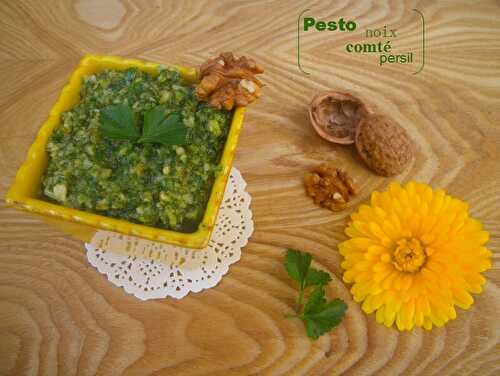 Pesto au comté, noix et persil
