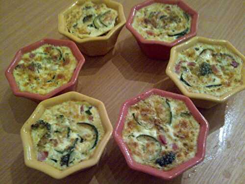 Petits flans à la courgette et aux brocolis